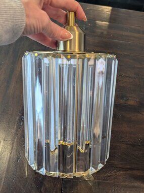 Gold Crystal Pendant Light | Modern Kitchen Island / Dining Light | New OPEN BOX